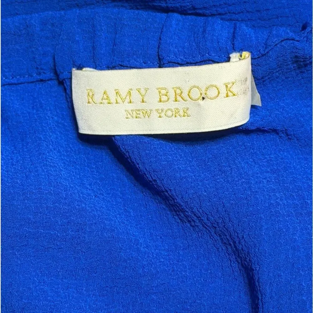 Ramy Brook Halter Neck Blue Swim Cover Up Tie Waist size Medium